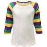 Mardi Gras Multi Color Raglan Style T-Shirt - Shimmer Me