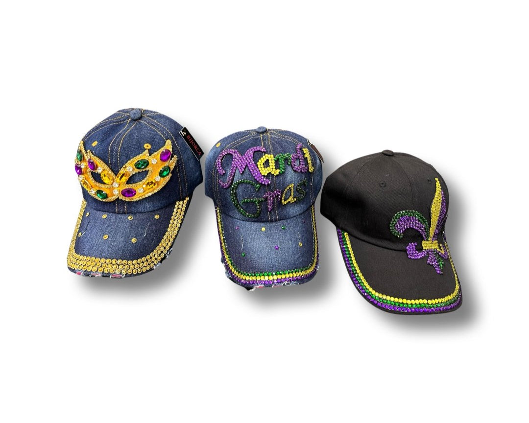 Mardi Gras Rhinestone Hat - Shimmer Me