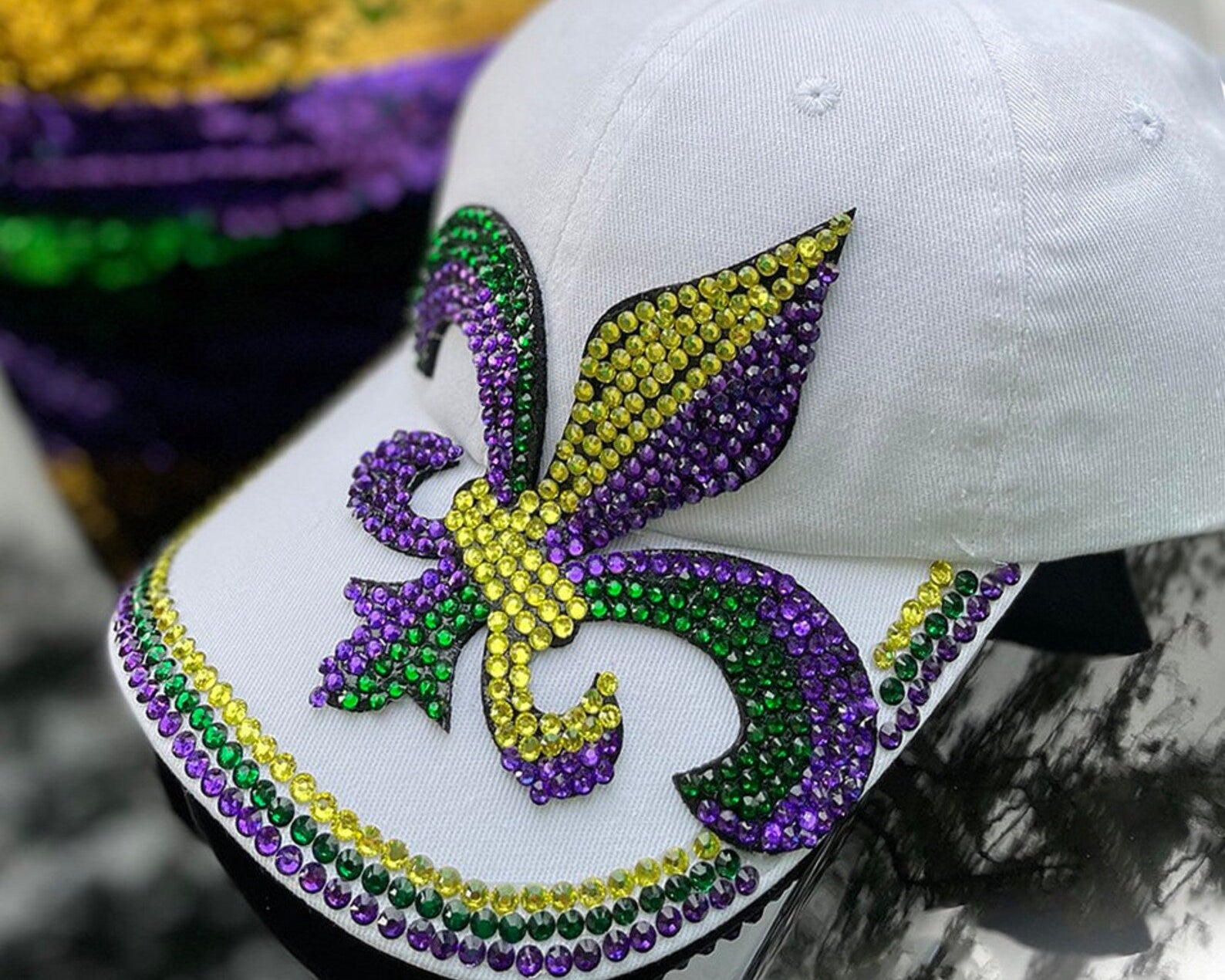 Mardi Gras Rhinestone Hat - Shimmer Me