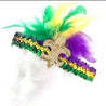 Mardi Gras Sequin Headband With Fleur De Lis - Shimmer Me