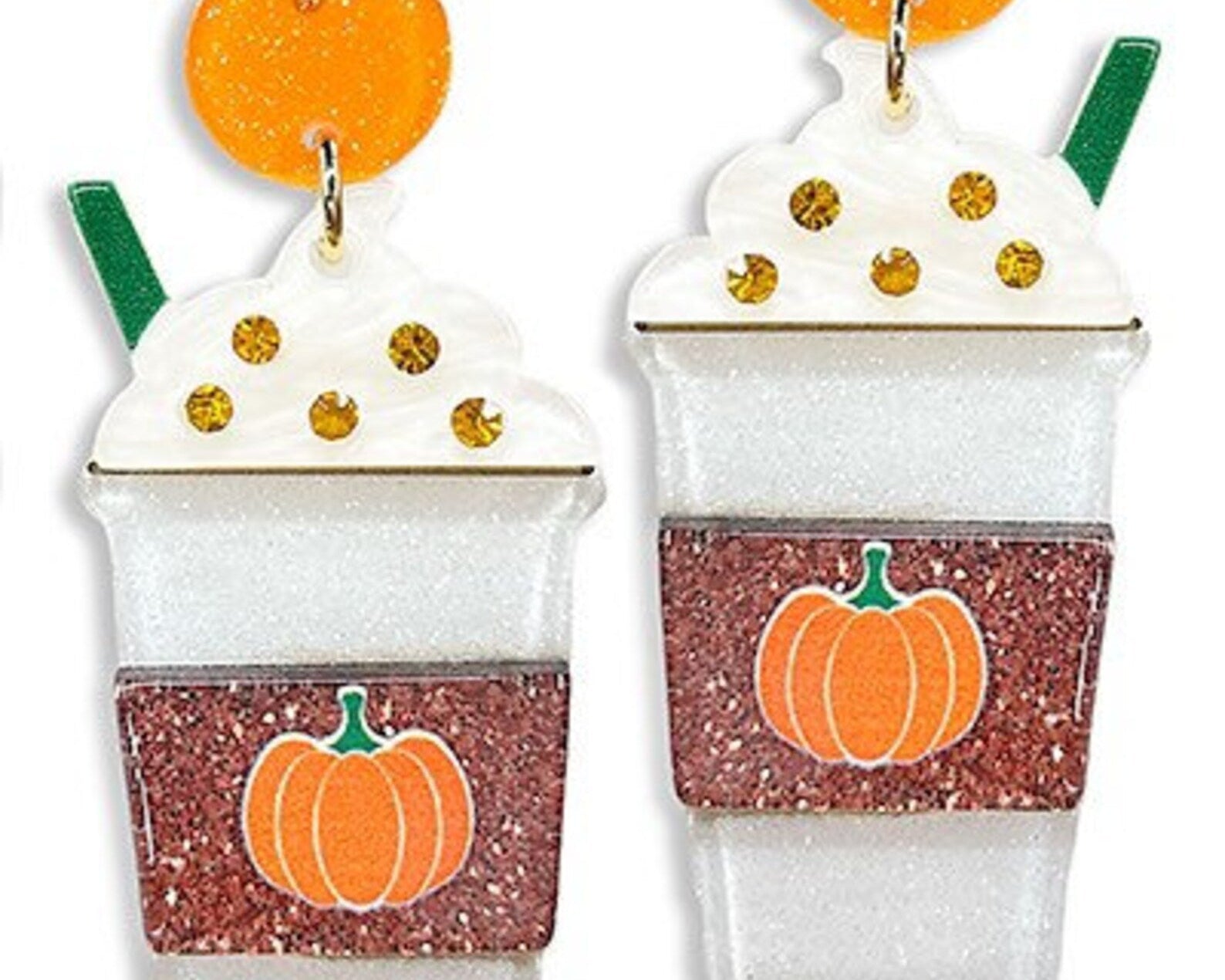 Pumpkin spice latte Earrings - Shimmer Me