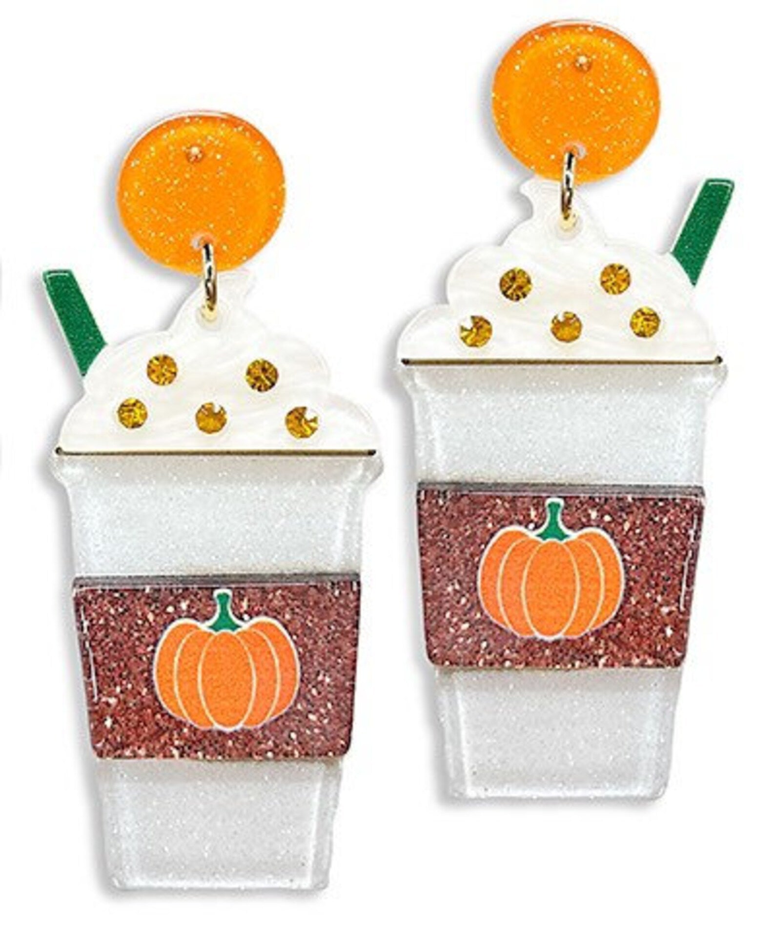Pumpkin spice latte Earrings - Shimmer Me