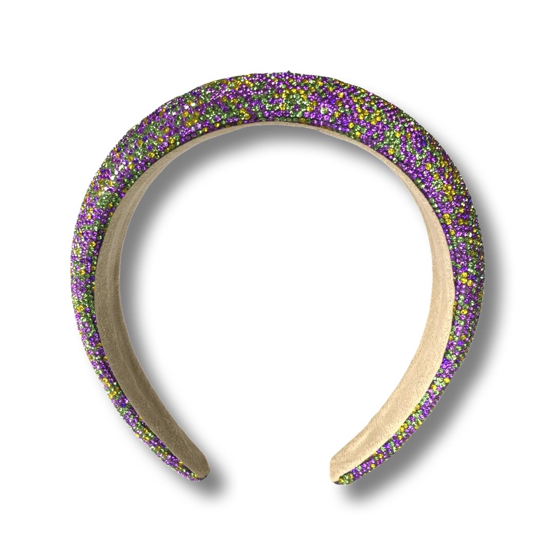 Rhinestone Crystal Headband Mardi Gras - Shimmer Me