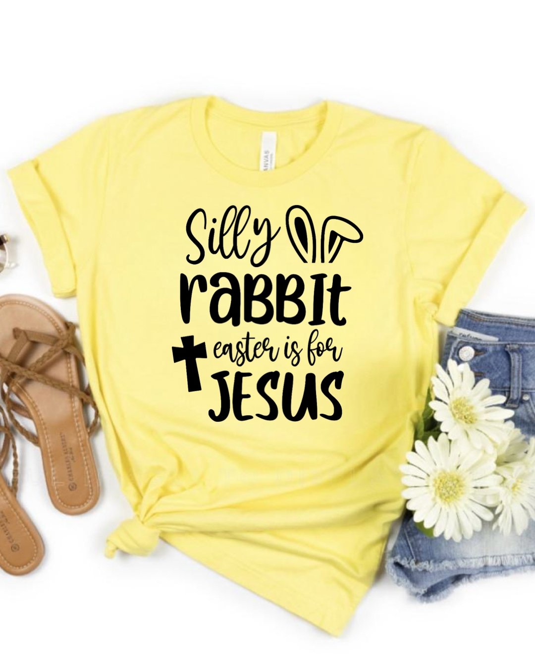 Silly Rabbit Easter Is For Jesus Top - Shimmer Me