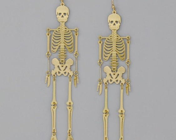 Skeleton Halloween Earrings - Shimmer Me