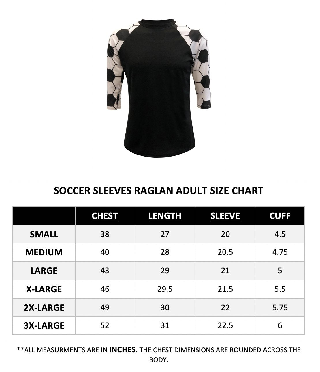 Soccer Raglan Style T-Shirt Adult - Shimmer Me