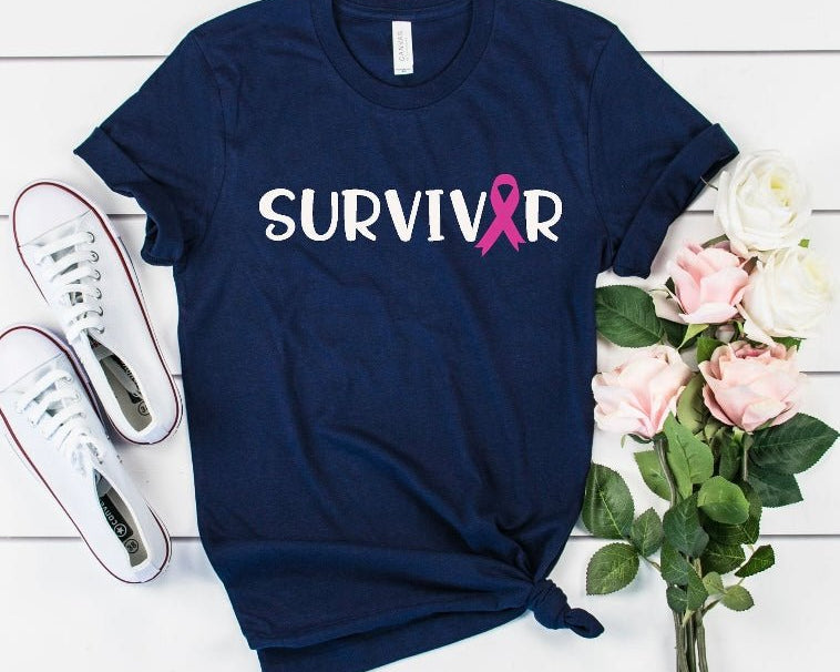 Survivor Breast Cancer T-Shirt - Shimmer Me