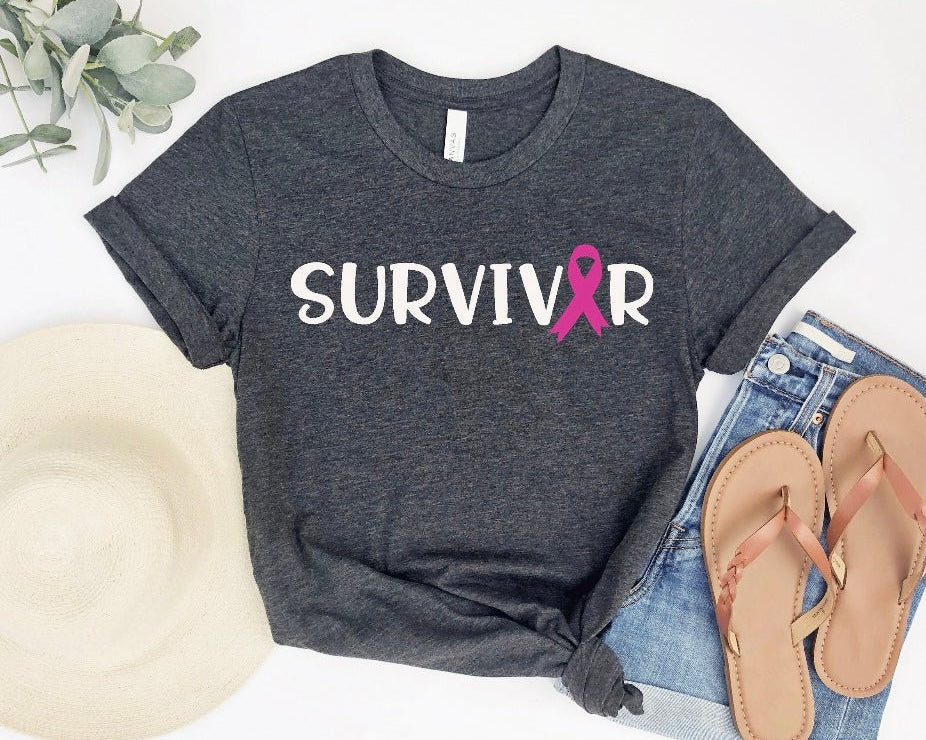 Survivor Breast Cancer T-Shirt - Shimmer Me