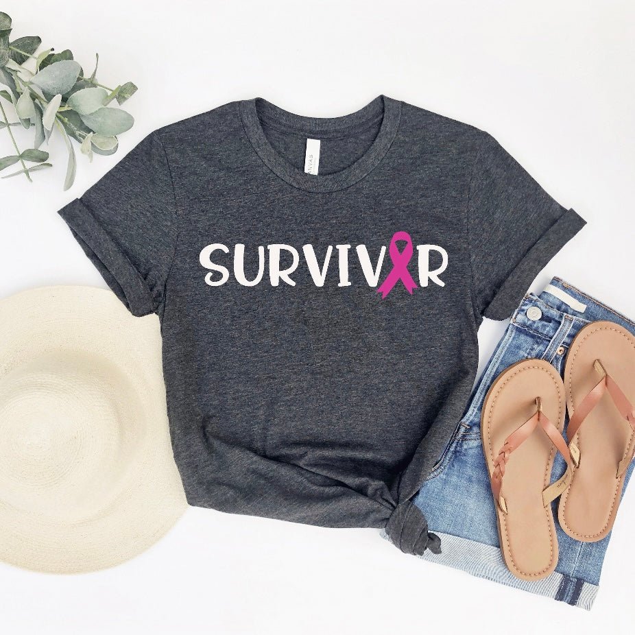 Survivor Breast Cancer T-Shirt - Shimmer Me