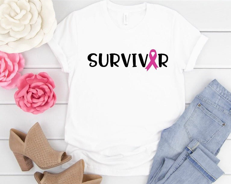 Survivor Breast Cancer T-Shirt - Shimmer Me