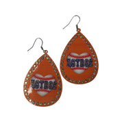 Tear Drop Houston Astros Earrings - Shimmer Me