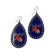 Tear Drop Houston Astros Earrings - Shimmer Me