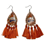 Tear Drop Tassel Houston Astros Earrings - Shimmer Me