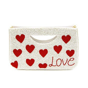 Treasure Seed Bead Love Clutch - Shimmer Me