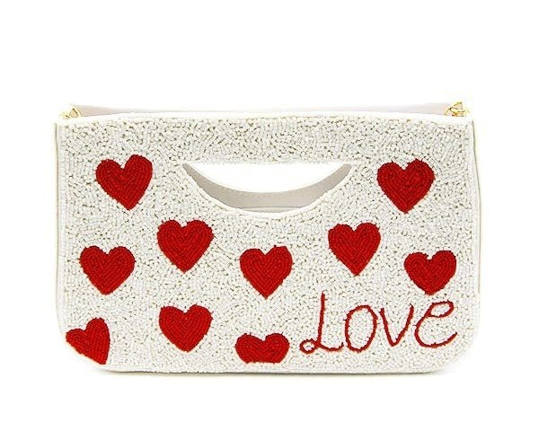 Treasure Seed Bead Love Clutch - Shimmer Me