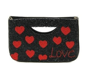 Treasure Seed Bead Love Clutch - Shimmer Me