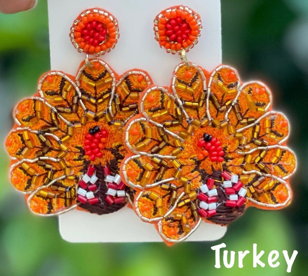 Turkey Bead Earrings - Shimmer Me