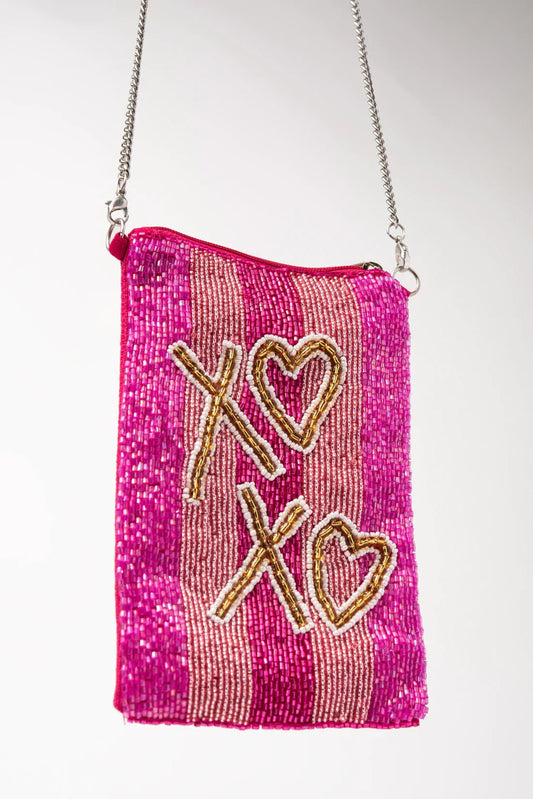 XOXO Crossbody Purse W/ Strap - Shimmer Me